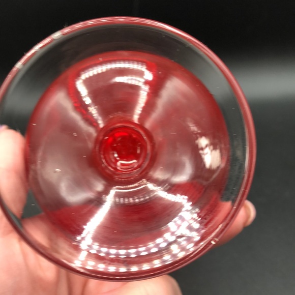 Vintage 8.25" Red Footed Pitcher Decanter - Picture 8 of 10